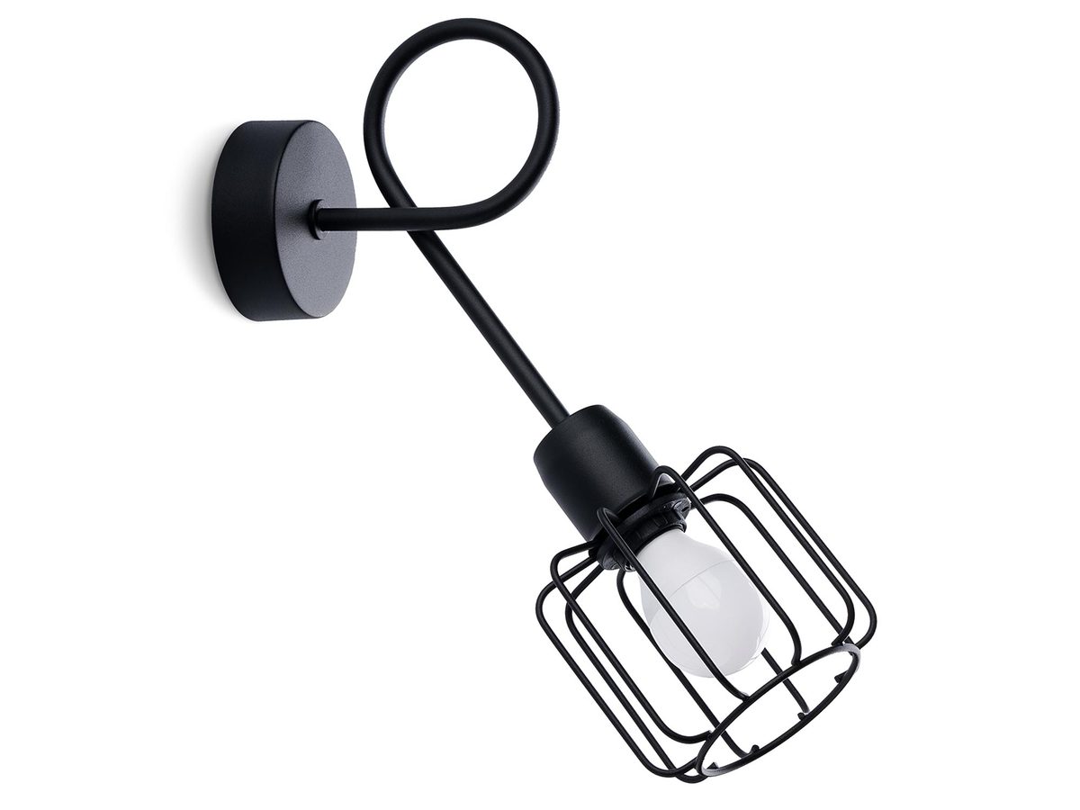 Kinkiet SOLIS 1S Czarny Minimalistyczny