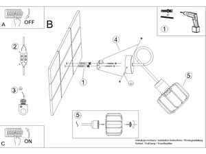 Miniaturka 8 - Montaż kinkietu industrialnego z siatką ochronną na kloszu