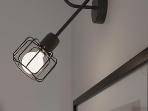 Miniaturka 6 - Industrialna lampa sufitowa LED z białą kulistą żarówką
