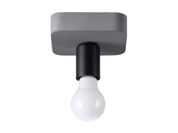 Lampa LED z jedną żarówką w oprawie z betonu architektonicznego