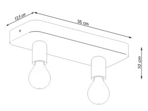 Miniaturka 7 - Schemat oświetlenia sufitowego z oprawami LED 36 cm