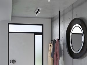 Miniaturka 4 - Przedpokój z dużym lustrem i oświetleniem sufitowym LED w czerni