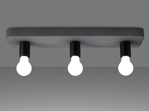 Miniaturka 2 - Plafon szary z czarnymi elementami i okrągłymi żarówkami