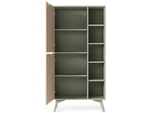 Miniaturka 2 - Otwarta szafa z półkami i zielonym wnętrzem w stylu nowoczesnym