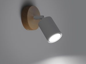 Miniaturka 2 - Drewniana baza z reflektorem LED białym