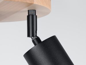 Miniaturka 7 - Czarny reflektor sufitowy z ruchomą głowicą w stylu industrialnym