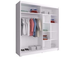 Miniaturka 2 - Rysunek techniczny szafy z przesuwnymi drzwiami i wieszakami