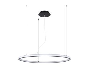 Miniaturka 14 - Czarna lampa pierścieniowa LED zawieszona na trzech przewodach