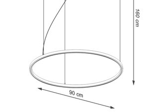 Miniaturka 11 - Instrukcja montażu lampy pierścieniowej LED z oznaczeniami technicznymi