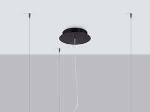 Miniaturka 2 - Okrągła lampa LED z czarną oprawą w minimalistycznym schemacie