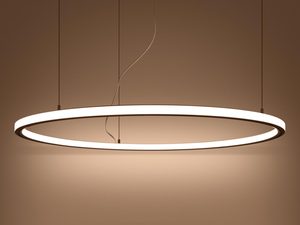 Miniaturka 3 - Wisząca lampa LED w stylu loftowym z okrągłą ramą i ciepłym światłem