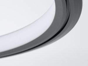 Miniaturka 4 - Okrągła lampa LED z czarną oprawą w minimalistycznym schemacie