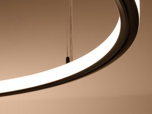 Miniaturka 5 - Detal podwieszenia nowoczesnej lampy LED z mleczną powierzchnią