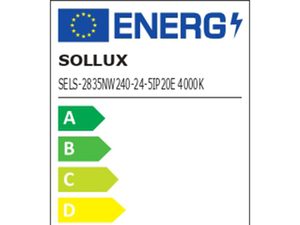 Miniaturka 13 - Etykieta efektywności energetycznej lampy LED typu Sollux