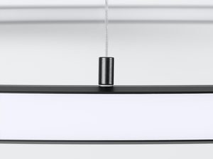 Miniaturka 6 - bliżenie na czarną oprawę nowoczesnej lampy pierścieniowej LED