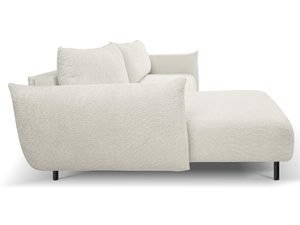 Miniaturka 5 - Kremowy narożnik modułowy z poduszkami, minimalistyczny styl