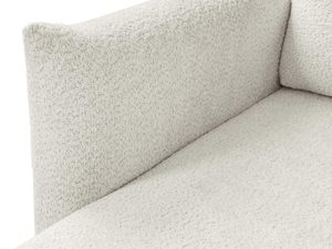 Miniaturka 7 - Zbliżenie na tapicerkę kremowego narożnika, miękka struktura