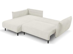 Miniaturka 10 - Kremowy narożnik modułowy z głębokim siedziskiem, nowoczesny styl