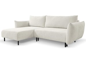 Miniaturka 1 - Kremowy narożnik modułowy z niskim oparciem, nowoczesny styl