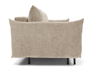 Miniaturka 4 - Beżowa sofa tapicerowana z wygodnymi podłokietnikami w stylu minimalistycznym