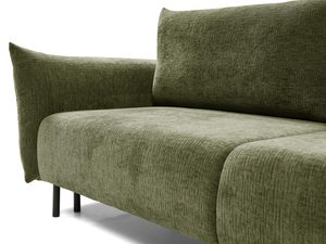 Miniaturka 17 - Stylowa oliwkowa sofa na czarnych nóżkach