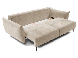 Miniaturka 6 - Beżowa sofa tapicerowana z dużym schowkiem na pościel