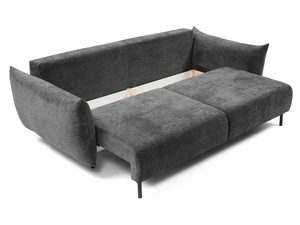Miniaturka 23 - Antracytowa sofa tapicerowana z dużym schowkiem na pościel