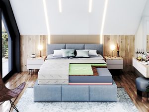 Miniaturka 2 - Nowoczesny materac warstwowy z zieloną pianką i pianką wysokoelastyczną