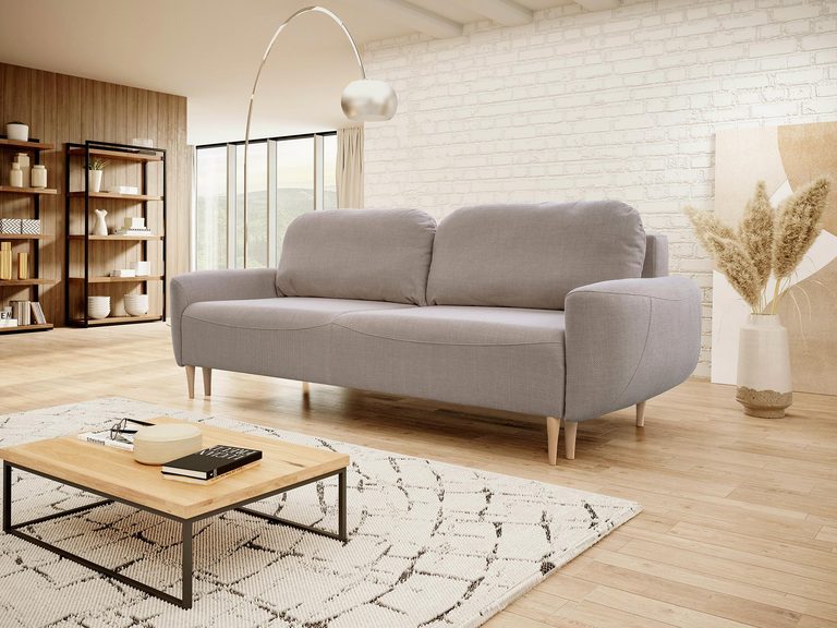 Boho salon z regałami