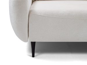 Miniaturka 8 - Beżowa sofa tapicerowana z niskim oparciem i smukłymi nóżkami