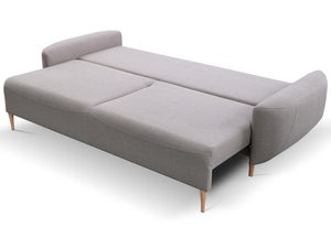 Miniaturka 14 - Szara sofa tapicerowana z funkcją spania i smukłymi nóżkami