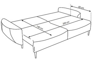 Miniaturka 23 - Wymiary rozkładanej sofy