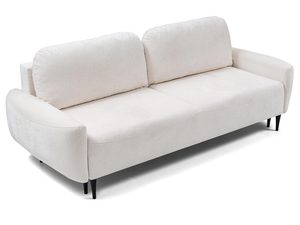 Miniaturka 2 - Beżowa sofa rozkładana z pojemnikiem na pościel w stylu nowoczesnym