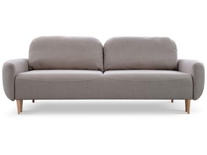Miniaturka 12 - Beżowa sofa rozkładana z funkcją spania w stylu minimalistycznym