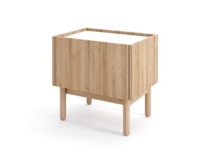 Miniaturka 1 - Niski stolik nocny w naturalnym kolorze, nowoczesny styl skandynawski