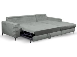 Miniaturka 2 - Szary narożnik modułowy z głębokim siedziskiem i funkcją spania