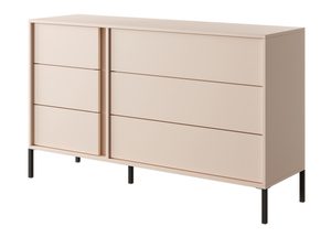 Miniaturka 11 - Nowoczesna beżowa komoda na metalowych nóżkach