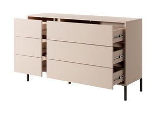 Miniaturka 12 - Komoda z beżowymi frontami i minimalistycznym designem do nowoczesnego wnętrza