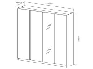 Miniaturka 8 - Przestronna szafa o wysokości 210cm