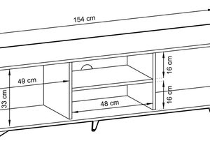 Miniaturka 5 - Schemat z wymiarami szafki RTV
