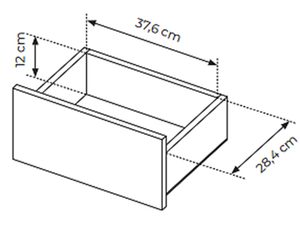 Miniaturka 9 - Rysunek szuflad z wymiarami