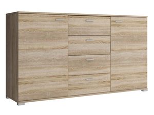 Miniaturka 5 - Przestronna komoda z drewnianymi frontami, styl industrialny