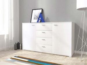 Miniaturka 2 - Biała komoda z szufladami w stylu minimalistycznym