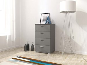 Miniaturka 5 - Wysoka komoda z czterema szufladami, styl skandynawski