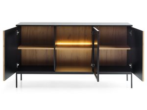 Miniaturka 2 - Komoda z wewnątrz z otwartymi szafkami, półki z podświetleniem