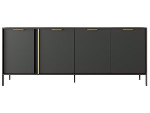 Miniaturka 1 - Czarna komoda ze złotym akcentem do salonu