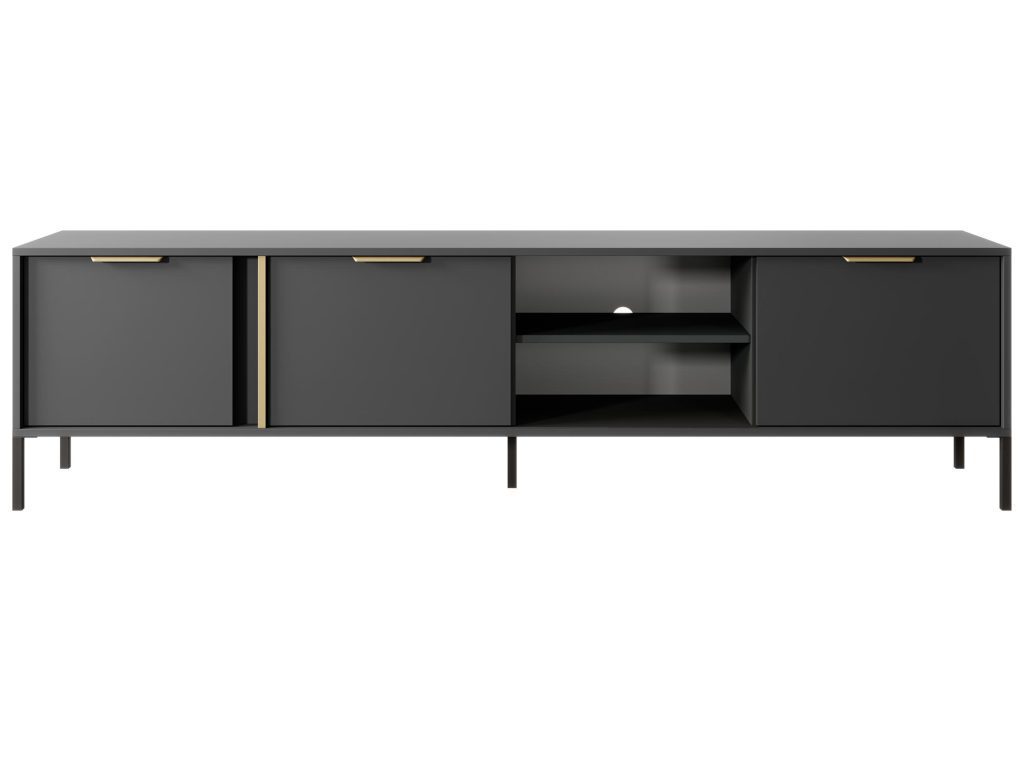 Stylowa Szafka RTV Mars 203 cm z Metalowymi Nogami