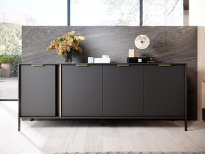 Miniaturka 5 - Czarna komoda w aranżacji nowoczesnego salonu