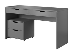 Miniaturka 5 - Nowoczesne biurko w kolorze grafitowym z szufladami do pokoju