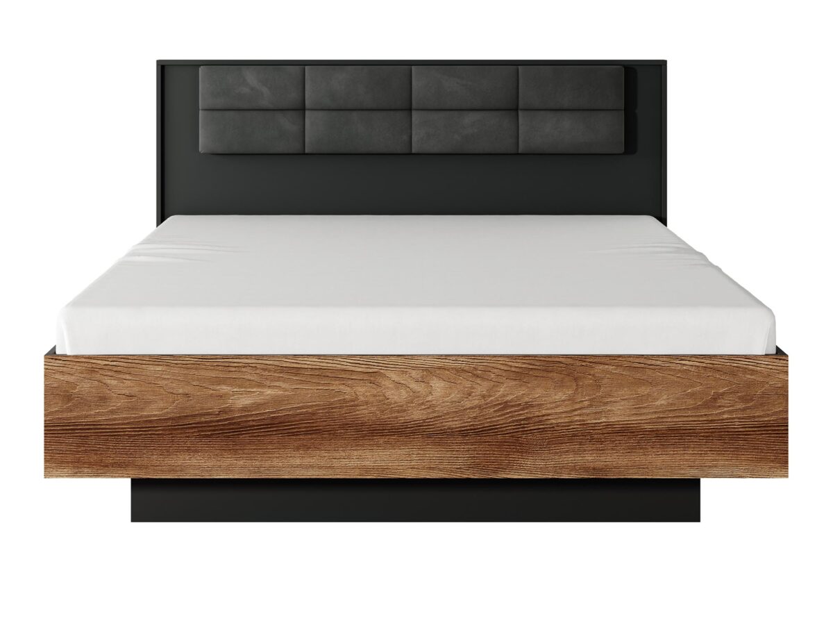 Industrialne Łóżko z Pojemnikiem 160 cm CARLTON